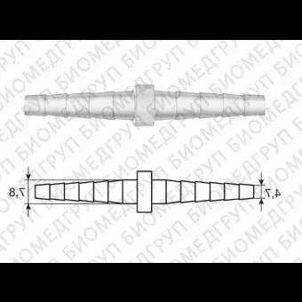 Коннектор одноразовый медицинский универсальный,  3  Mederen