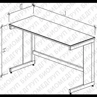 Стол лабораторный высокий, 1500х750х900, столешница ламинат