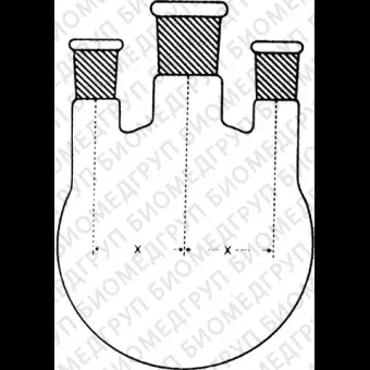 Колбатрехгорлая,круглодонная, 250 мл, нестерильная, Quickfit, Merck Millipore, SigmaAldrich, Supelco, Z303623