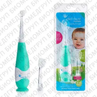 BrushBaby BabySonic звуковая зубная щетка, 03 года, бирюзовая