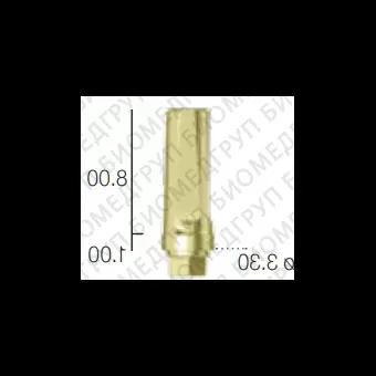 Абатмент прямой, переустанавливаемый, SwedenMartina 3.3 мм х 11 мм шейка 1 AMD3301