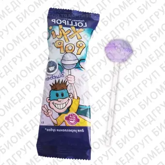 Леденец со 100 ксилитом XyliPOP Lolli, голубика, 1 шт. 6 г