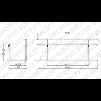 Параллельные брусья для реабилитации с регулируемой высотой 10.FI.5010