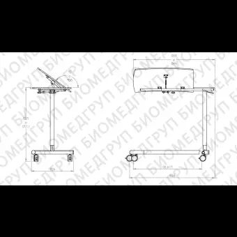 Прикроватный столик на роликах 10.ME.1827