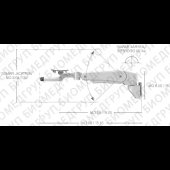 Кронштейн для монитора на рейке VHMP, VHMPL