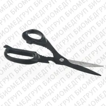 Ножницы универсальные, длина лезвия 70 мм, общая длина 200 мм, нерж. сталь, с пластиковыми рукоятками, Bochem, 4150