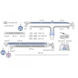 Контур дыхательный с обогревом линии вдоха, детский, гофрированный, ?12 мм, в составе: трубка вдоха 110 см с линией обогрева с доп. сегментом 35 см, т   Mederen