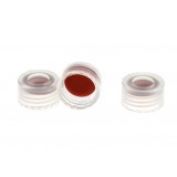 Крышка прозрачная, 11 мм с септой Red PTFE/W hite Silicone/ Red PTFE, толщина 1 мм, 100 шт./уп., Импорт, C0000173