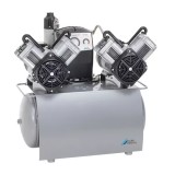 Duo Tandem - безмасляный компрессор с двумя агрегатами для 5-ти стоматологических установок, с осушителем, с ресивером 50 л, 260 л/мин