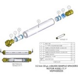 Ротор в сборе, 3,2 мм, 22 мкл, жидкости; Включает втулку ротора, приводной наконечник, переднюю и заднюю прокладки и крышку